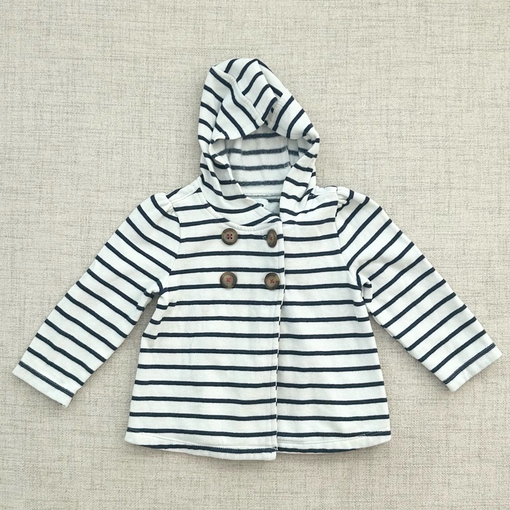 Old Navy Striped Hooded Coat Size 2T